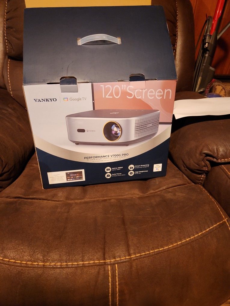 VANKYO 120" PROJECTOR WITH SCREEN