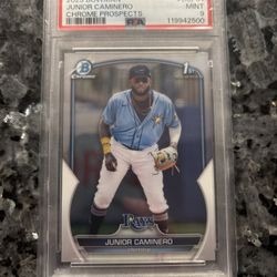 Junior Caminero Bowman Chrome Prospects First Psa Nine 2023