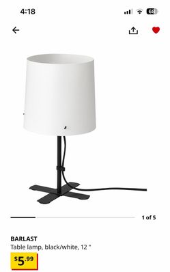 IKEA BARLAST Table Lamp -total new