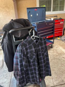 SNAP ON JACKET  and 2 SHIRTS