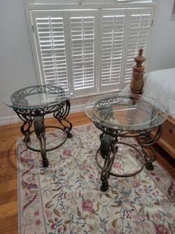 End Tables 28x28 Wrought Iron