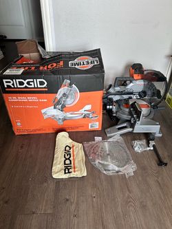 RIDGID 10in Dual Bevel Compound Miter Saw