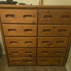 Solid Wood 10- Drawer Chest