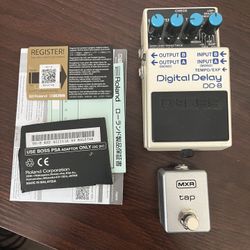 BOSS DD-8 Digital Delay / Looper + MXR Tap Tempo