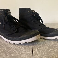 Palladium Blanc Hi Black White Unisex Size 12 Chukka Boots