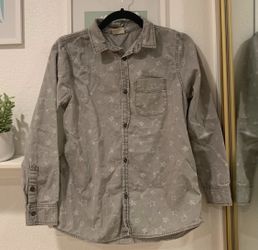 ZARA Boys Star Print Button Up Shirt 11/12