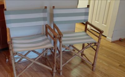 Zew, Inc Bamboo Folding Director Chairs