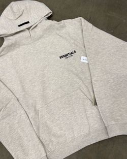Light oat essential hoodie : XS / SMALL