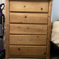 5 Drawer Wood Dresser 