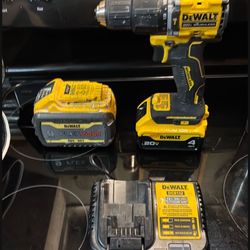 Dewalt drill two batteries and charger