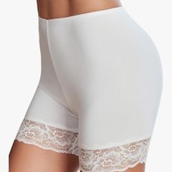 Women's Under Shorts for Dresses Seamless Anti Chafe Underwear Smooth Boyshorts Lace Slip Shorts for Women. Size XXL