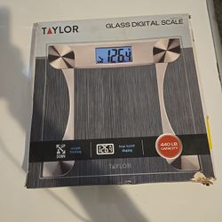 Taylor 440 lb Digital Glass Scale with Weight Tracking Oversized Platform