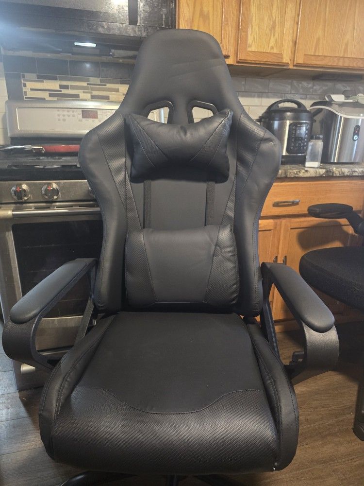 Black gamingChair high, back neck, pillow and back pillow # 693