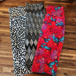Three (3) LULAROE Cassie Skirts, Sz XS