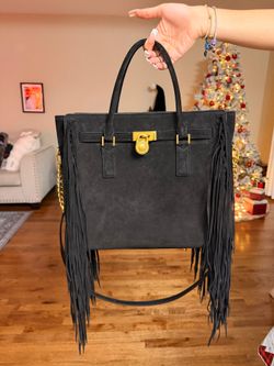 Micheal Kors Hamilton Moderne Large Fringed Suede Satchel
