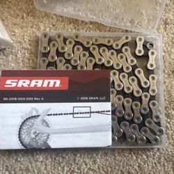 SRAM Eagle 12 Speed Silver Steel Bicycle Chain for Mountain Bike