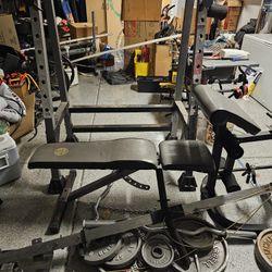 Bench Weights & Rack