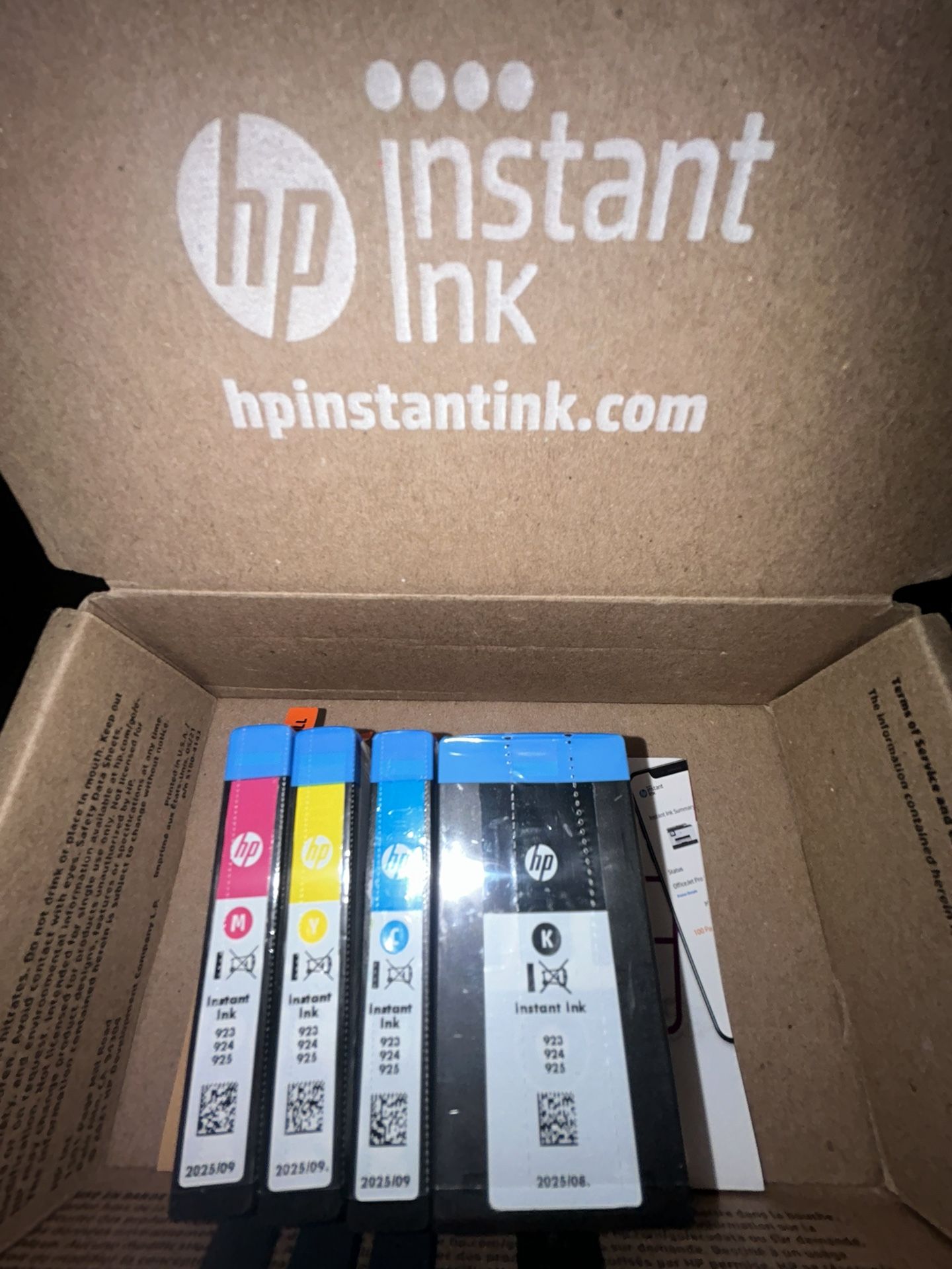 HP INK CARTRIDGES 923, 924, 925, 950xl, 951xl
