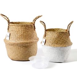 seagrass plant basket set of 2 medium /large