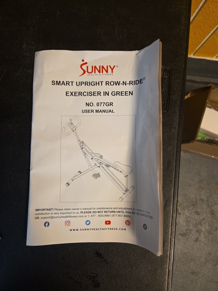 Please READ ENTIRE POST Row And Ride Exercise Bike