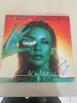 Signed Kylie Minogue Tension vinyl lp