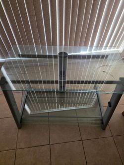 Glass tv stand