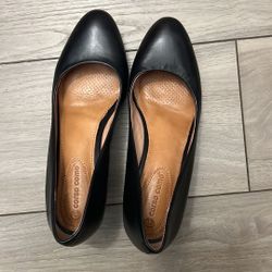 Black Wedges Round Toe