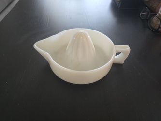 Vintage milk glass juicer