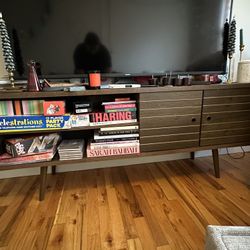 Rustic Brown TV Stand Fits TVs Up to 60 in. with Storage Doors Shelves - $150 (Morningside)