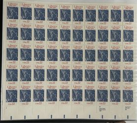 1986 STATUE OF LIBERTY CENTENNIAL USPS STAMPS FULL SHEET - SC # 2224 - MNH