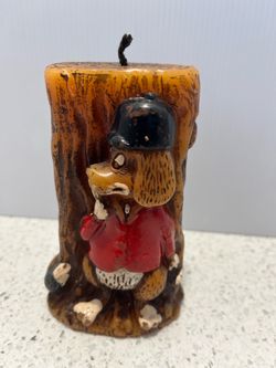 vintage hand-painted candle from the "Animal Antics" collection