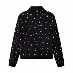Prism Gem Denim Jkt - Century Penthouse-Black