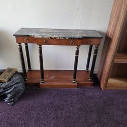 French Empire Style Marble Top Entry Table 