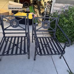 2 Metal Chairs 