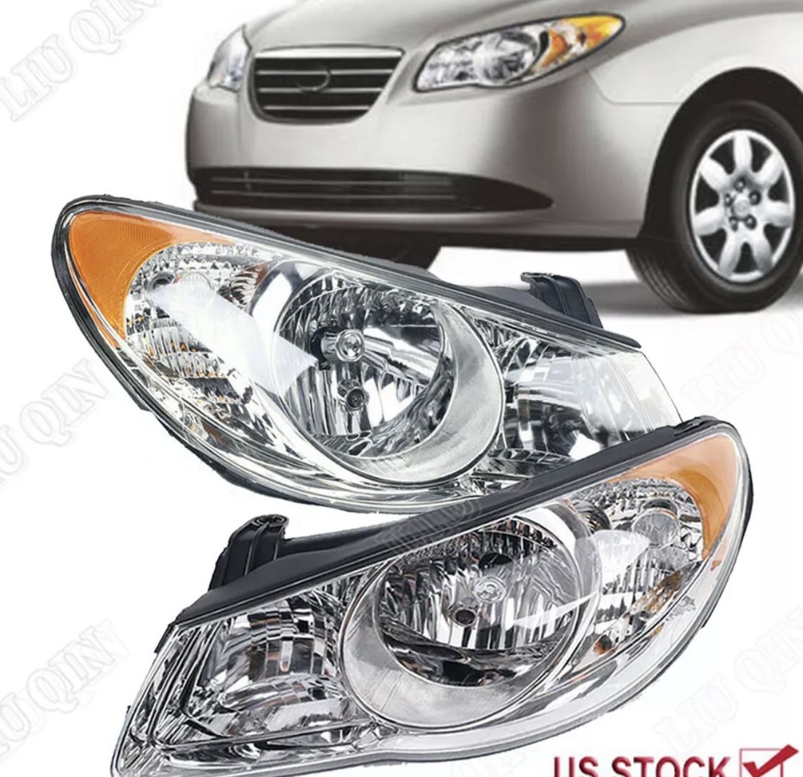 Headlight For 2009-11 Hyundai Elantra New Pair