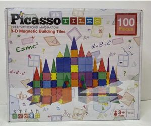 PicassoTiles 100-Piece 3D Magnetic Building Tiles