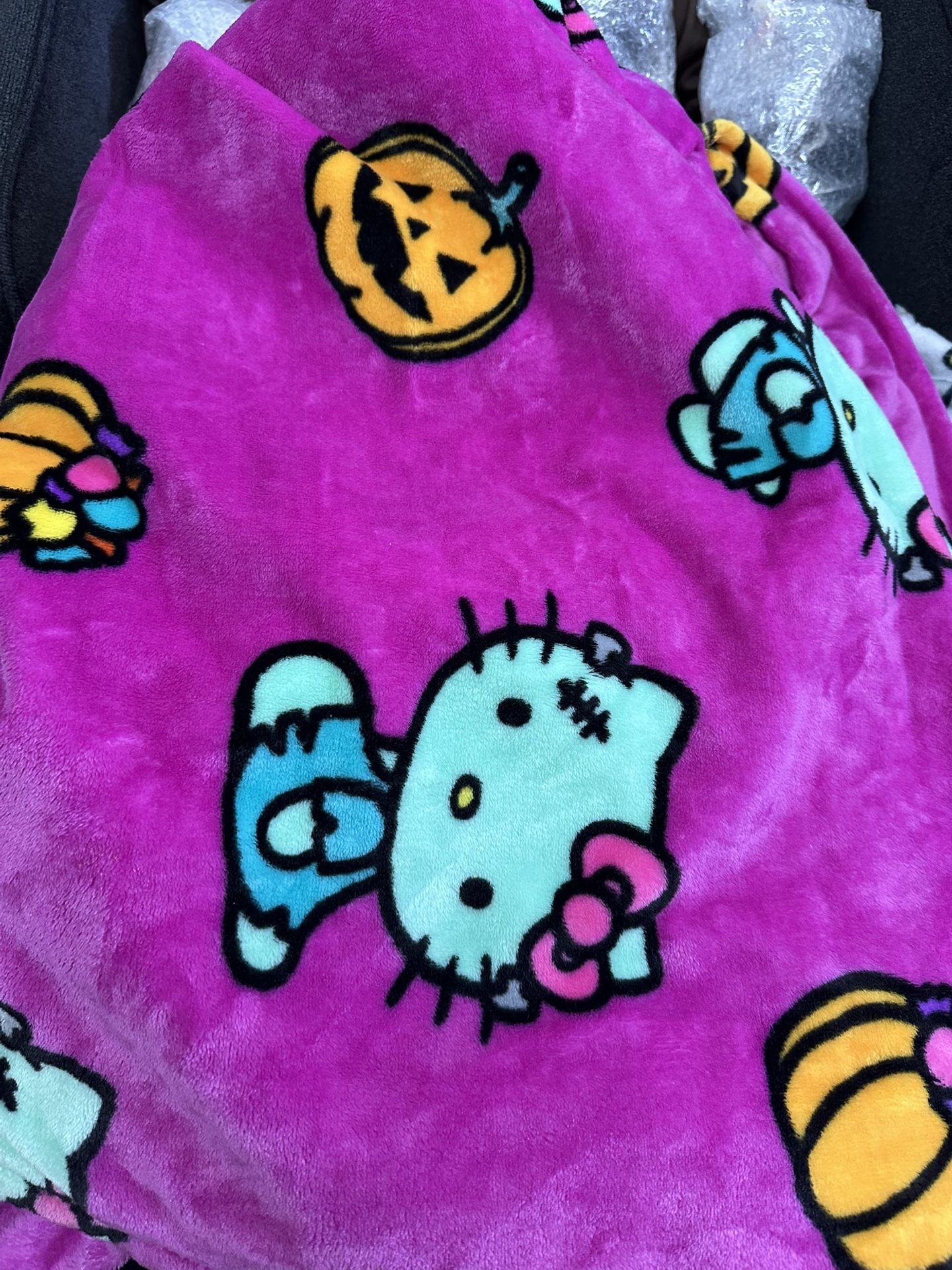 Frankenstein Hello Kitty Blanket Queen, Size