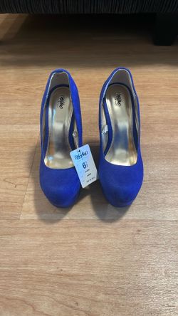 Blue Wedged Heel