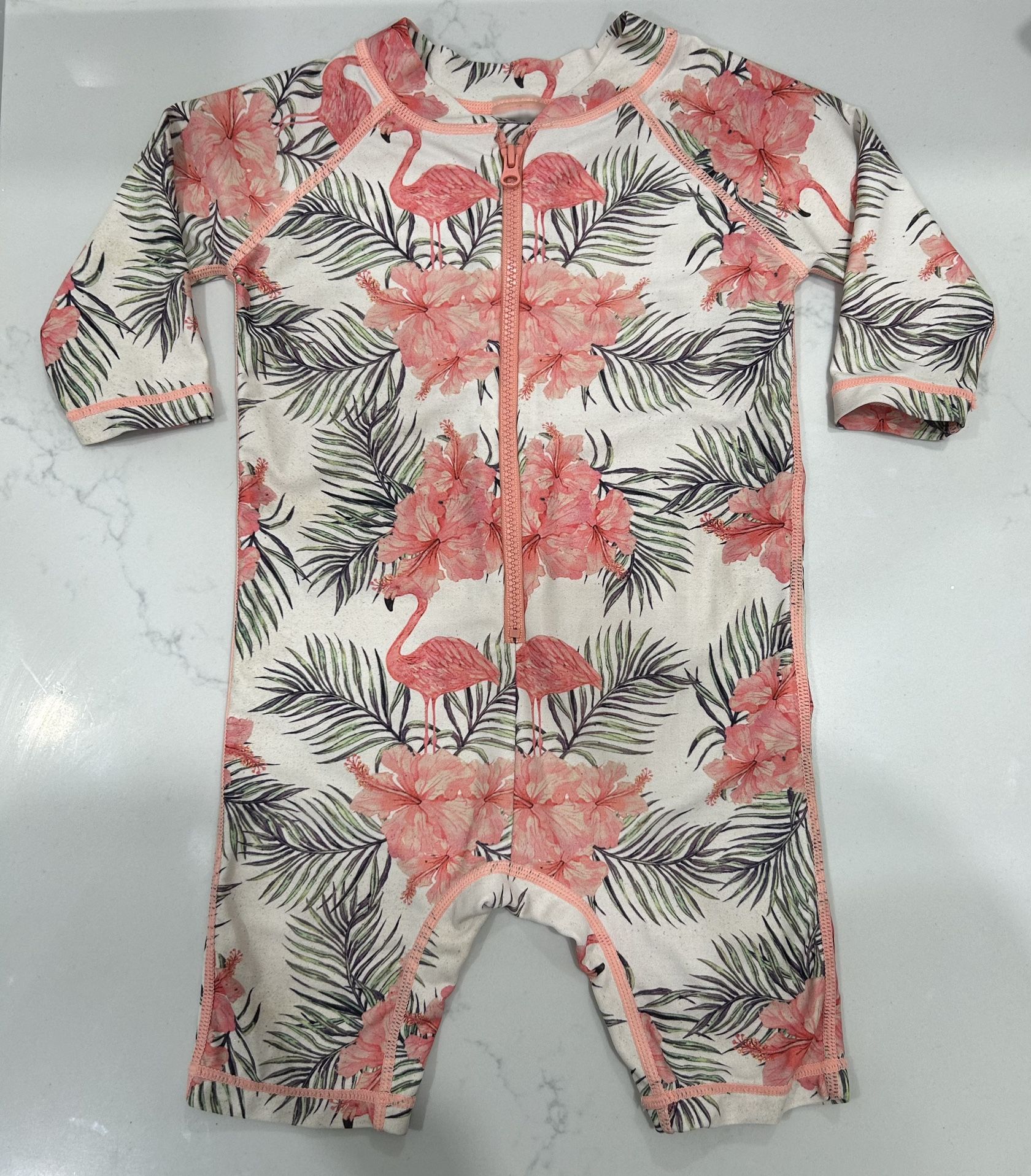 Baby Flamingo One Piece Swimsuit size 6-12 months