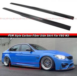 15-18 BMW F80 M3 PSM Style Carbon Fiber Side Skirts