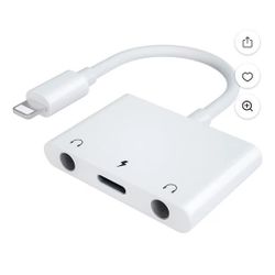 3in1 Lighting to 3.5mm,Headphone Adapter for iPhone, Dual Earphone Jack Audio and Charging Adapter,Headphone Splitter