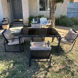 Patio Outdoor Dining Table Set Outdoor Dining Table Set Patio Dining Table Set Five Pieces Brand New Patios Rocking Chairs 🆕