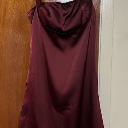 Red Satin Dress