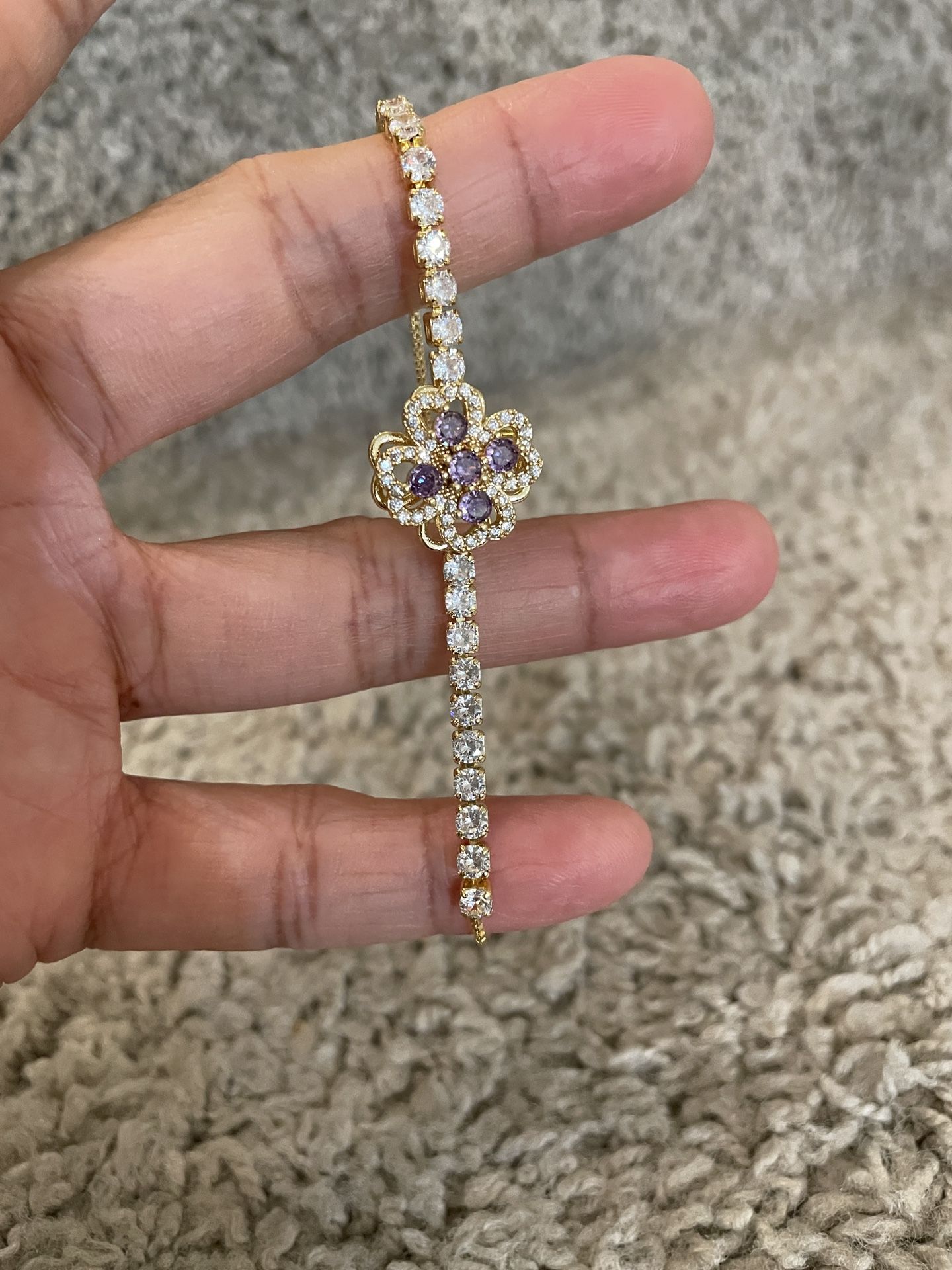 🎄🎁 Rotatable Flower Tennis Bracelets for Women 