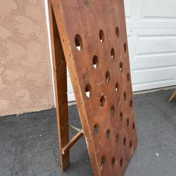 Vintage French Rustic Champagne Riddling Rack