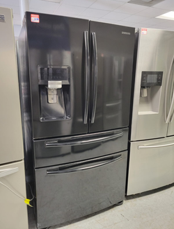 Samsung 4‑Door French Door Fridge – Black, Water & Ice