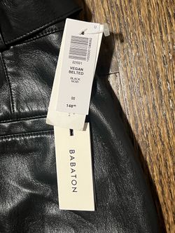 Aritzia vegan belted leather tie pants