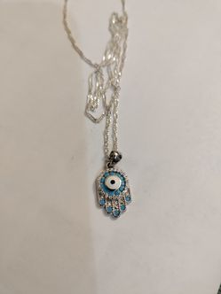 Cadena Con Manita Plata 925// Necklace Hamsa Hand Sterling Silver 925