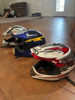 3 Helmets (2 are brand new) $60