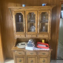 Antique China Cabinet And Display Case